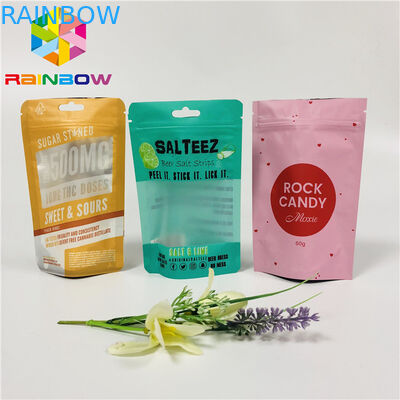 El empaquetado de las bolsas plásticas de la categoría alimenticia laminado se levanta el logotipo modificado para requisitos particulares bolsa de la cremallera