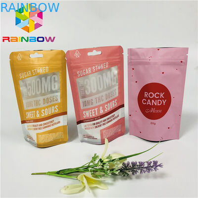 El empaquetado de las bolsas plásticas de la categoría alimenticia laminado se levanta el logotipo modificado para requisitos particulares bolsa de la cremallera