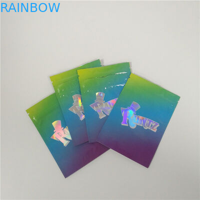 3,5 gramos se levantan Mylar que el papel de aluminio Ziplock se levanta la impresión del rotograbado de la bolsa