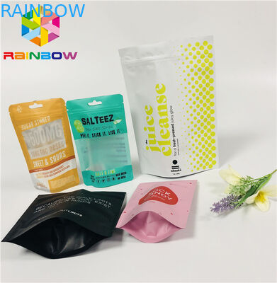 El FDA Mylar se levanta la bolsa de la cremallera, las bolsas de plástico selladas Ziplock con el agujero de la caída