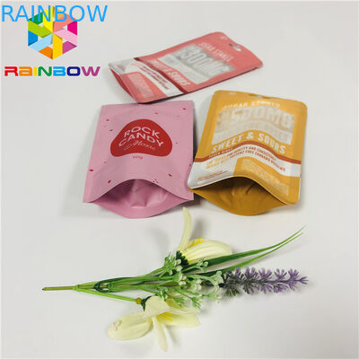 El FDA Mylar se levanta la bolsa de la cremallera, las bolsas de plástico selladas Ziplock con el agujero de la caída