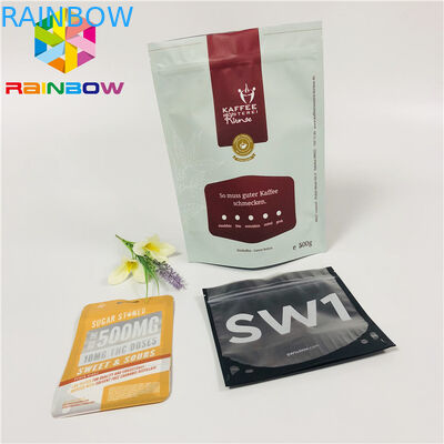 El papel de aluminio de la barrera de la humedad se levanta el plástico del Ziplock del grano de café de los bolsos de la bolsa