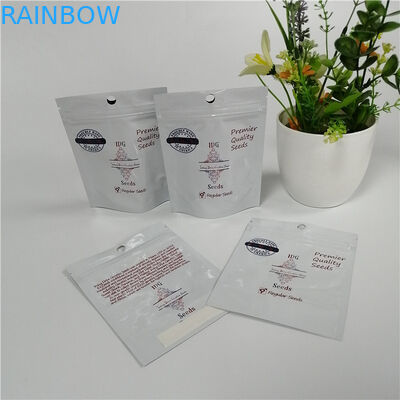 El Ziplock plástico de la semilla de la mala hierba del soporte del uno mismo empaqueta la bolsa impresa aduana de la hoja del negro de Matt