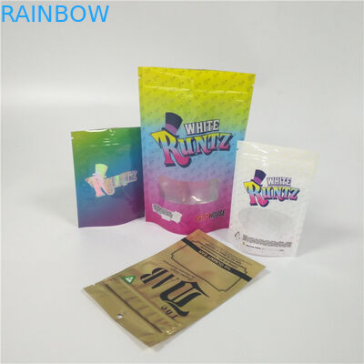 La aduana imprimió se levanta la bolsa que empaquetaba el final superficial brillante Cbd con la ventana