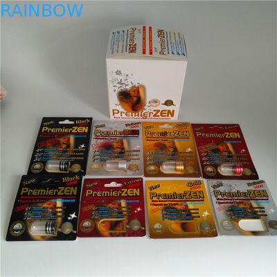 Caja de papel de empaquetado del funcionamiento de primero ministro ZEN del aumento de la ampolla sexual masculina de la píldora