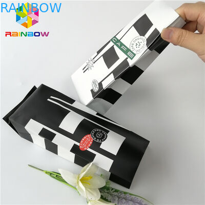 El papel de aluminio que se puede volver a sellar se levanta la bolsita de té del café de la carne asada del escudete del lado de la bolsa 12oz 16oz