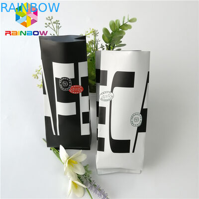 El papel de aluminio que se puede volver a sellar se levanta la bolsita de té del café de la carne asada del escudete del lado de la bolsa 12oz 16oz