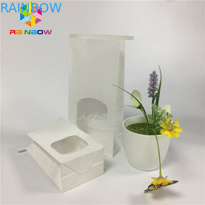 Bolso impermeable a la grasa del bocado que empaqueta el bolso llano de la ventana del claro del Libro Blanco con el lazo de la lata