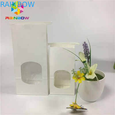 Bolso impermeable a la grasa del bocado que empaqueta el bolso llano de la ventana del claro del Libro Blanco con el lazo de la lata