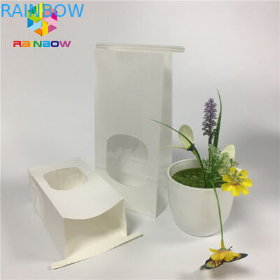 Bolso impermeable a la grasa del bocado que empaqueta el bolso llano de la ventana del claro del Libro Blanco con el lazo de la lata