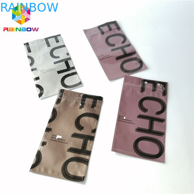 El embalaje Ziplock del papel de aluminio empaqueta la bolsa vacía plástica sellada trilátera del té