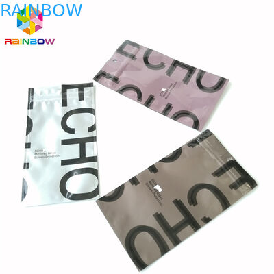 El embalaje Ziplock del papel de aluminio empaqueta la bolsa vacía plástica sellada trilátera del té