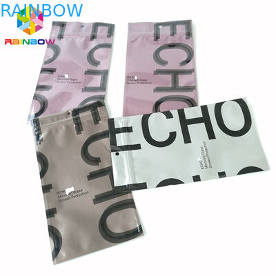 El embalaje Ziplock del papel de aluminio empaqueta la bolsa vacía plástica sellada trilátera del té