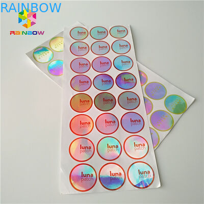 Etiqueta olográfica de encargo de las etiquetas engomadas del arco iris de reflexión del encogimiento de la impresión adhesiva de la manga