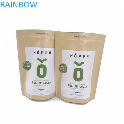 La comida de empaquetado amistosa de la bolsa de papel de Eco Kraft se levanta el pan/el caramelo/las frutas de Zipperfor