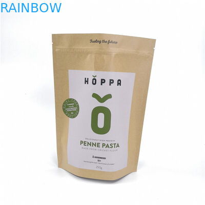 La comida de empaquetado amistosa de la bolsa de papel de Eco Kraft se levanta el pan/el caramelo/las frutas de Zipperfor