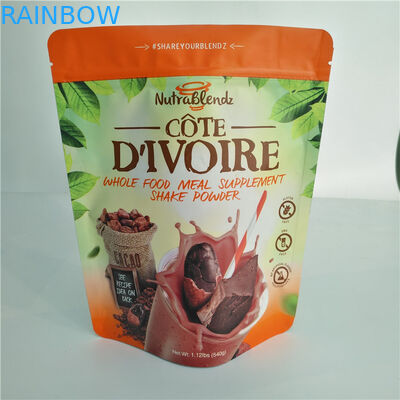 Bolsas plásticas del sellado caliente que empaquetan bolsos de polvo asados del grano de café con el Ziplock