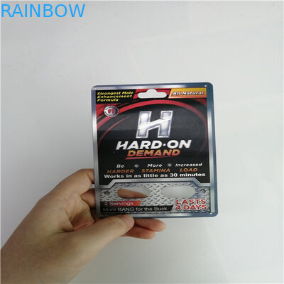 Las píldoras masculinas del aumento ampollan la tarjeta impresa aduana de la píldora 3D del sexo del rinoceronte 69 del embalaje de la tarjeta