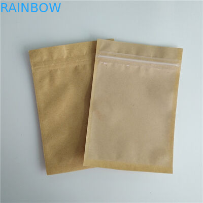 Artículo reciclable de las bolsas de papel de encargo de la almohada de la bolsita del café de la semilla de la cereza con la ventana