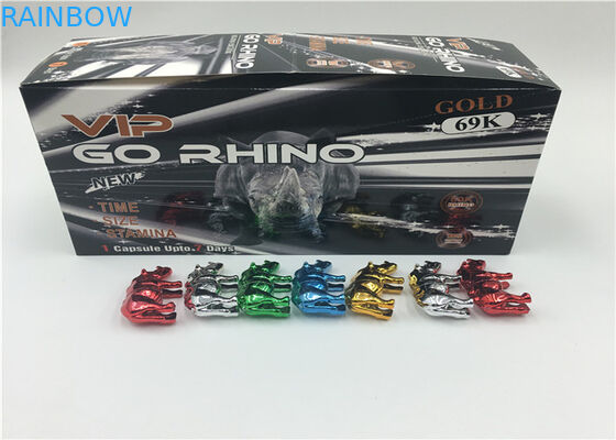 artículo de empaquetado de la bala del envase del rinoceronte 69 de la tarjeta de la ampolla de la píldora del efecto del holograma 3D