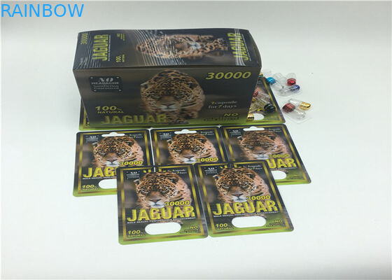 Tarjeta negra de la ampolla que empaqueta FX caja de papel de la exhibición de 35000 series para las píldoras masculinas del aumento