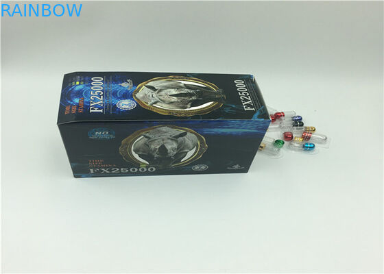 Las píldoras de empaquetado del sexo de la cápsula de la tarjeta de la ampolla del efecto de la mamba negra 3D modificadas para requisitos particulares diseñan