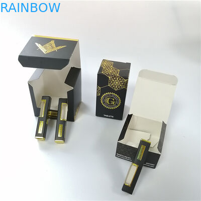 Caja de regalo de la prueba del niño que empaqueta la botella de aceite de papel plegable impresa coloreada del humo del cigarrillo de E