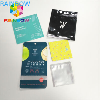 Bolsa lateral de empaquetado mate del sello de los bolsos tres del papel de aluminio para el paquete cosmético del maquillaje