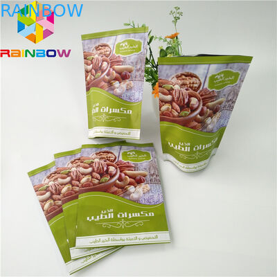 El bolso mate Ziplock superior que se puede volver a sellar de la bolsa de Doypack del papel de aluminio para la nuez/seca la fruta
