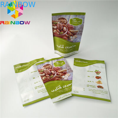 El bolso mate Ziplock superior que se puede volver a sellar de la bolsa de Doypack del papel de aluminio para la nuez/seca la fruta