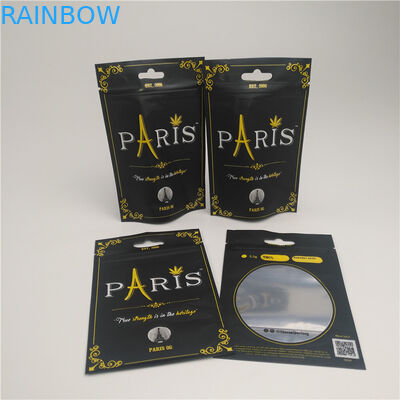 La ventana clara se levanta el bolso de empaquetado de la prueba CBD del olor de la bolsa con la cremallera a prueba de niños