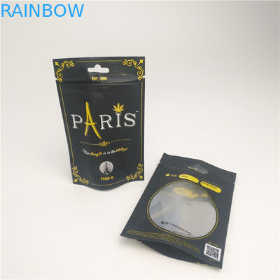 La ventana clara se levanta el bolso de empaquetado de la prueba CBD del olor de la bolsa con la cremallera a prueba de niños