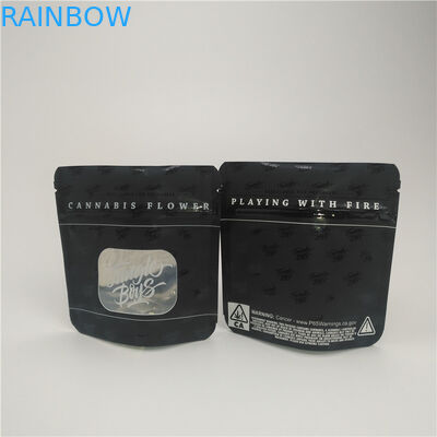 El papel de aluminio negro mate de Mylar se levanta el empaquetado médico de la hoja del tabaco de la bolsa