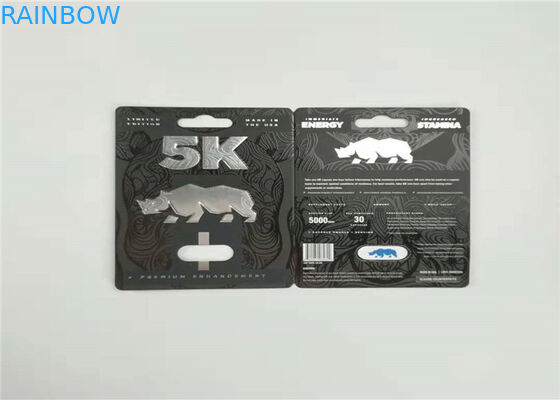 Tarjeta de papel de empaquetado de Primavera del Burro de la hoja del holograma de la impresión de la tarjeta de encargo de la ampolla