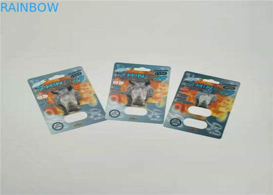 Tarjeta de la ampolla del efecto de la mamba 3d que empaqueta la impresión modificada para requisitos particulares para las píldoras del sexo de la cápsula