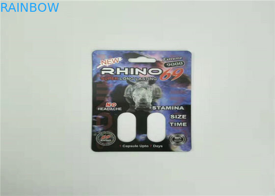 Tarjeta de la ampolla del efecto de la mamba 3d que empaqueta la impresión modificada para requisitos particulares para las píldoras del sexo de la cápsula