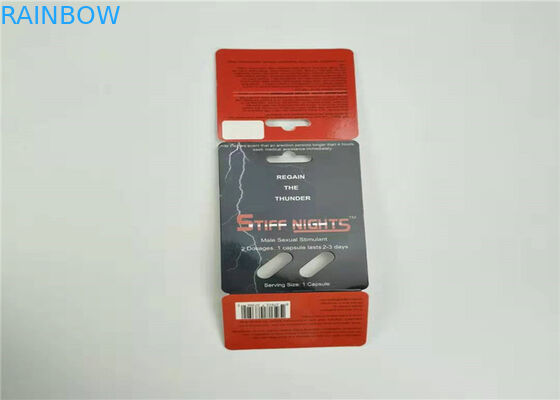 Tarjeta de empaquetado del rinoceronte 69 de la tarjeta de la ampolla de las cápsulas de la medicina dos de la píldora con la botella plástica de la cubierta