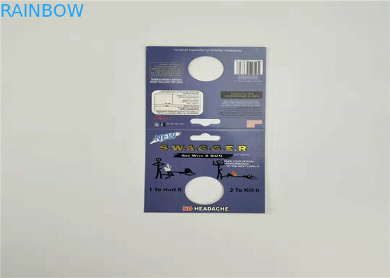 Encapsule el modelo de empaquetado del rinoceronte 8-50000 de la tarjeta de la píldora 3D del sexo de la ampolla plástica con la cubierta plástica