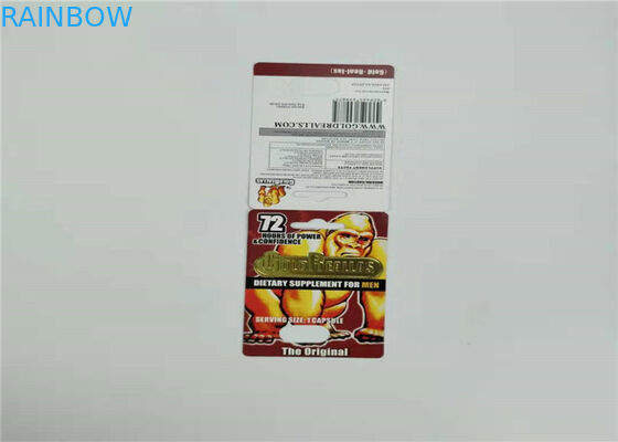 Tarjeta plástica de empaquetado del parte movible de las píldoras del sexo de la cápsula de la tarjeta de la ampolla del rinoceronte 69-9000 para Enhancemen masculino