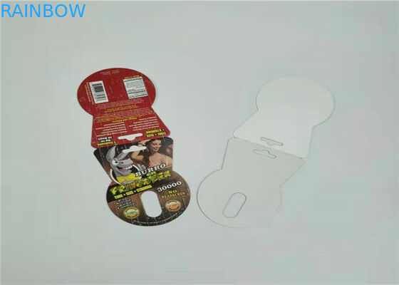 Una tarjeta de papel de la píldora determinada del sexo que empaqueta color rojo de la aduana de la tarjeta de la ampolla del rinoceronte V7 de la astilla