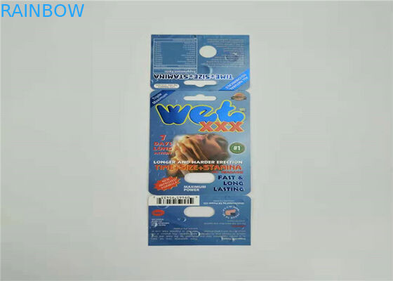 Una tarjeta de papel de la píldora determinada del sexo que empaqueta color rojo de la aduana de la tarjeta de la ampolla del rinoceronte V7 de la astilla