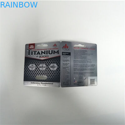 Stiff de empaquetado de la caja de tarjetas de la ampolla 3d de la pantera blanca 7K para la píldora masculina del aumento