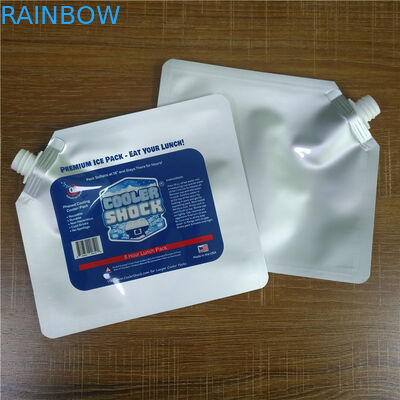 La bebida reutilizable se levanta bolsos biodegradables de la especia del paquete de la comida de la bolsa de la cremallera con el canalón