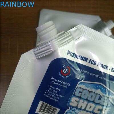 La bebida reutilizable se levanta bolsos biodegradables de la especia del paquete de la comida de la bolsa de la cremallera con el canalón