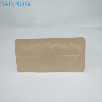 Bolsa reciclada escudete de la parte inferior plana de Doypack del bolso de café del papel de Kraft del lado del papel de aluminio