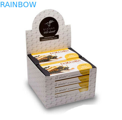 Empaquetado listo plegable de la bandeja del estante de la tienda al por menor de la caja de la exhibición del papel de imprenta del fotograbado