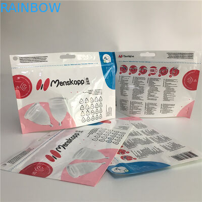 Los bolsos Ziplock del escudete de la parte inferior de la microonda brillantes se levantan la bolsa plástica de la réplica del esterilizador