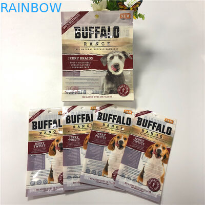 Bolsas plásticas seguras de la comida del perro/del gato/de la tortuga/de pescados del bolso del envasado de alimentos con el Ziplock reutilizable