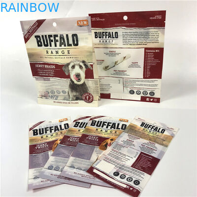 Color modificado para requisitos particulares trabajo plástico termosellado del logotipo CMYK de Guseet del lado de la bolsa del alimento para animales