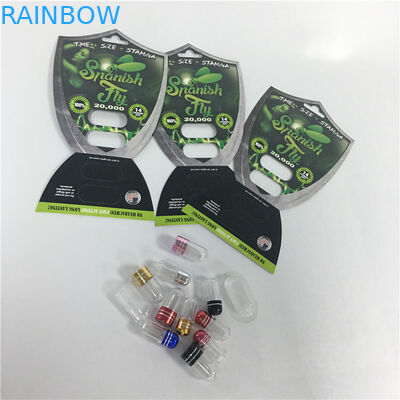 Tarjetas masculinas de empaquetado de la píldora de la cápsula del aumento de la mosca de la tarjeta reciclable de la ampolla con la bala